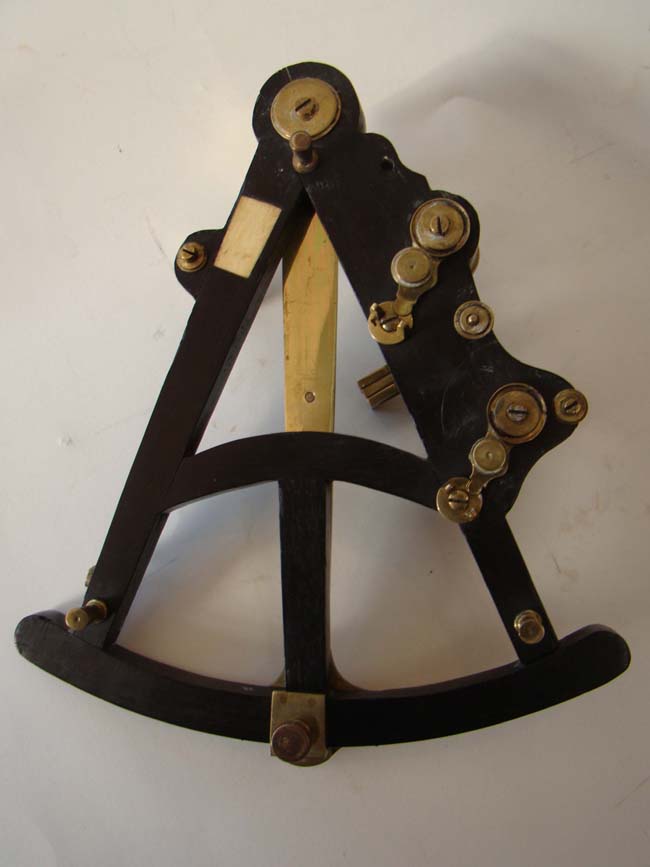 A diminutive ebony framed mariner's octant circa 1815-1835 possibly used aboard the Trident, a whaling ship from New Bedford. — image 6